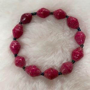 Mini Paper Hot Pink Bracelet By: Adera Designs